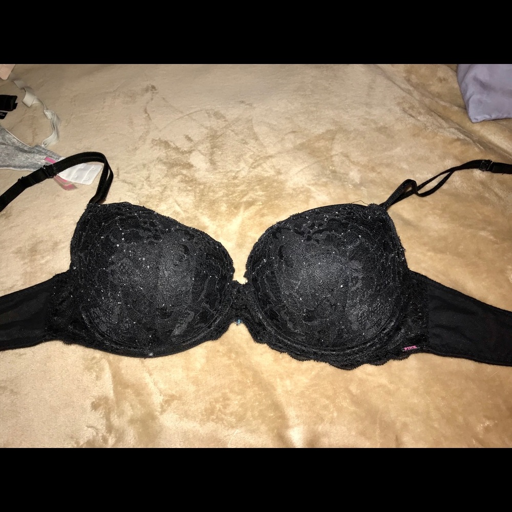 Victoria Secret Black Lace Push Up Bra